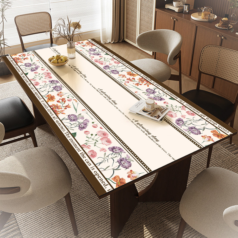 美式餐桌布防水防油免洗防烫轻奢高级感皮革茶几桌垫私人定制桌垫,淘宝优惠券,粉丝福利购,淘宝优惠卷