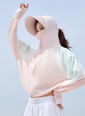 户外大檐帽女夏季拼色透气防晒衣