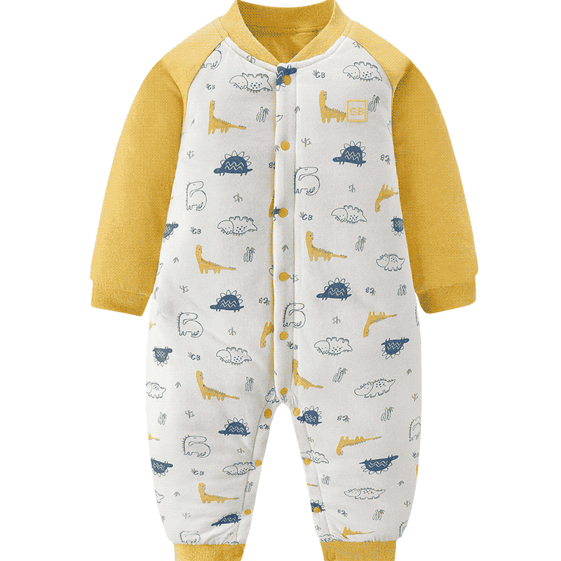 Goodbaby好孩子婴儿连体衣保暖宝宝衣服夹棉加厚爬服纯棉哈衣冬季 - 图3