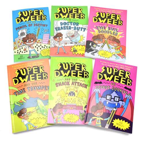 Super Dweeb 超级呆子7册 漫画书 爆笑英文桥梁书 7-9岁 英文课外读物 校园生活 英文原版进口图书 - 图2