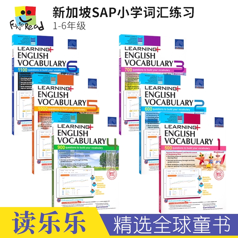 SAP Learning English Vocabulary 1-6年级 小学学习系列英语词汇练习册套装 7-12岁新加坡新亚出版社教辅 儿童英文原版图书 - 图0