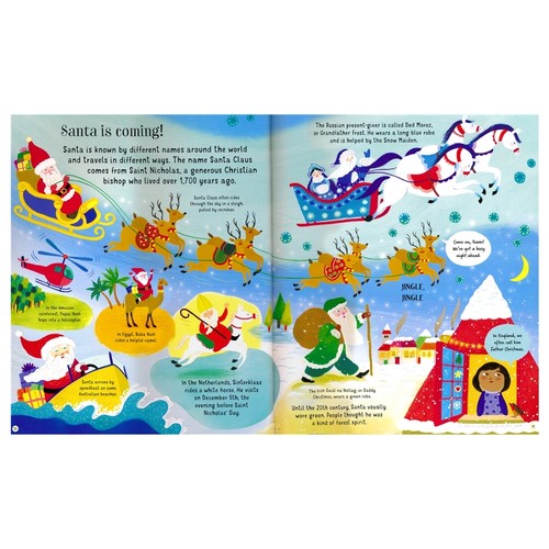 Usborne Christmas Celebrations Around The World 圣诞节 世界各地的庆祝活动 少儿百科科普 精装大开本 英文原版进口儿童图书 - 图1