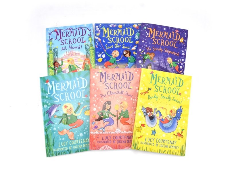 Mermaid School 美人鱼学校6册盒装 The Clamshell Show Save our seas shipwreck 童话校园故事 儿童英语读物章节书 英文原版图书
