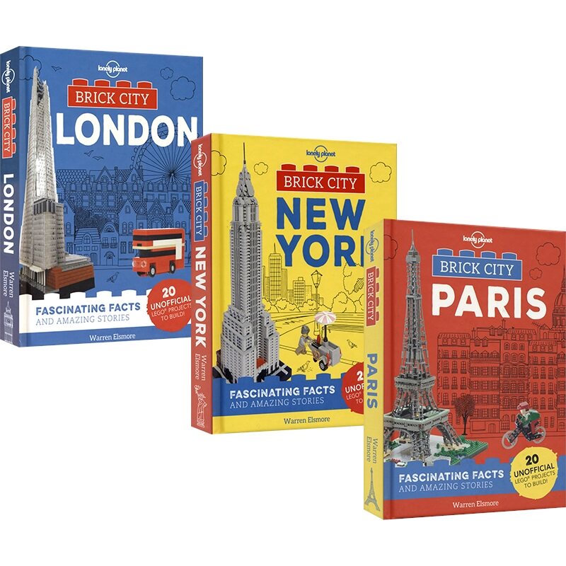 Lonely Planet - Brick City 孤独星球 乐高积木城市3册 创意指南益智活动 另类城市旅游指南 英文原版进口儿童图书