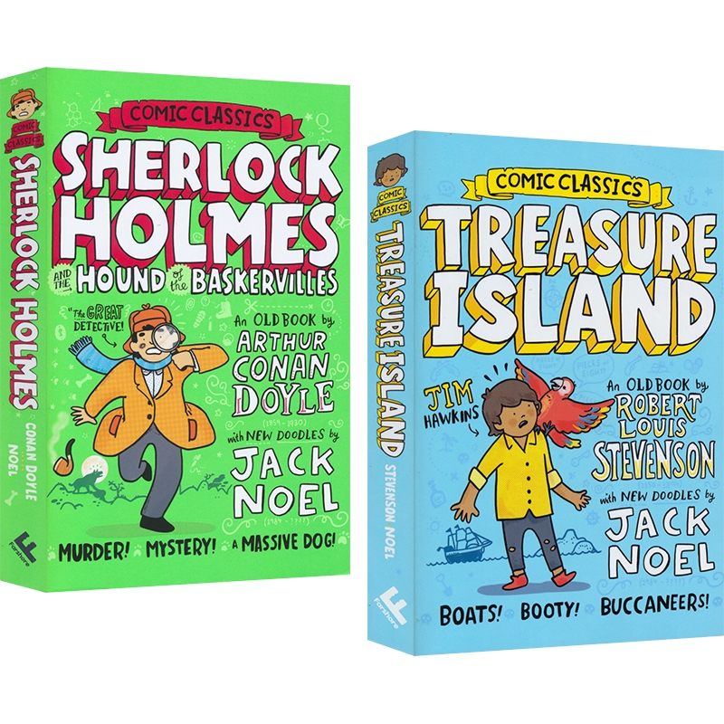 Comic Classics Treasure Island Sherlock Holmes And The Hound Of The Baskervilles 金银岛 福尔摩斯 英文原版进口图书 - 图0