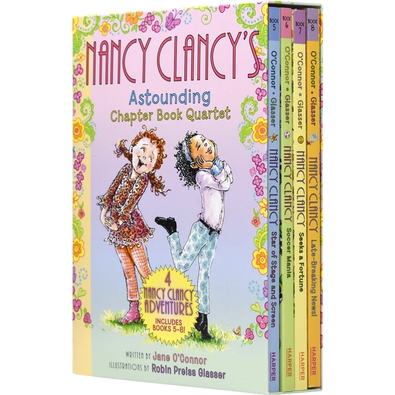 Fancy Nancy - Nancy Clancy's Astounding Chapter Book Quartet 漂亮的南希4册 初级章节桥梁书 英文原版进口儿童图书 - 图3