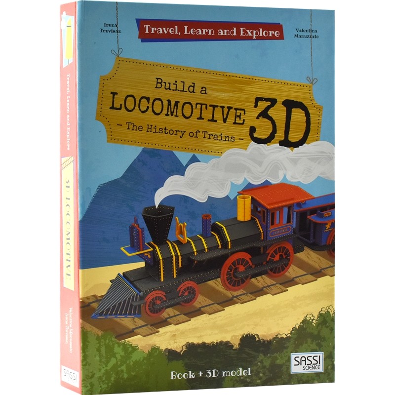 Build A Locomotive 3D火车模型制作 手工活动 儿童百科 精装大开本 科普读物 英文原版进口图书