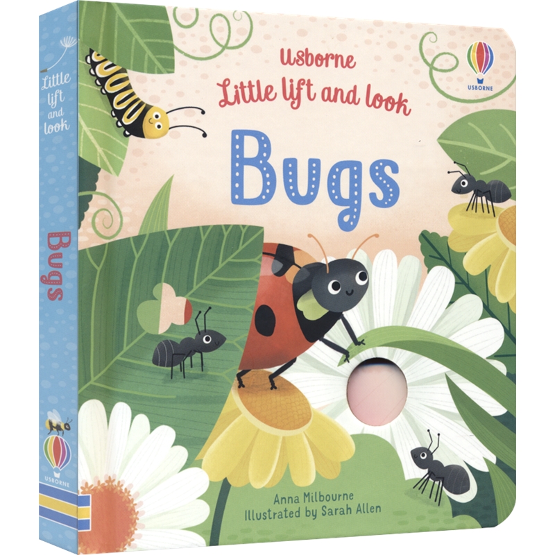 Usborne Little Lift and Look Bugs 尤斯伯恩 揭开看看 昆虫 低幼科普启蒙绘本 纸板翻翻书 儿童亲子英语读物 英文原版进口图书 - 图0