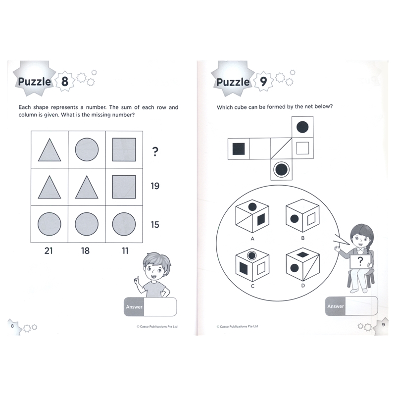 Casco Mathematics Tutor IQ Primary 1-6 新加坡数学 数学IQ辅导练习3册 小学数学1-6年级教辅 逻辑思维益智活动  英文原版进口书 - 图1