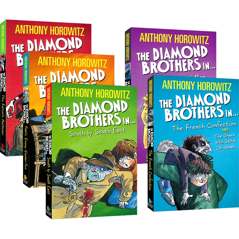 The Diamond Brothers in Series钻石兄弟5册儿童侦探读物烧脑推理小说青少年英语课外阅读章节书英文原版进口儿童图书-图0