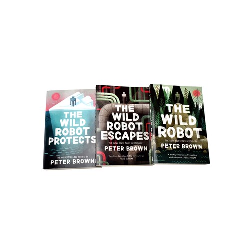 The Wild Robot 荒岛机器人系列3册 自然与科技的碰撞 青少年科幻冒险小说 凯迪克奖插画师 英语课外读物 英文原版进口儿童图书 - 图2