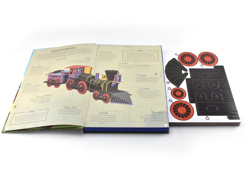 Build A Locomotive 3D火车模型制作 手工活动 儿童百科 精装大开本 科普读物 英文原版进口图书