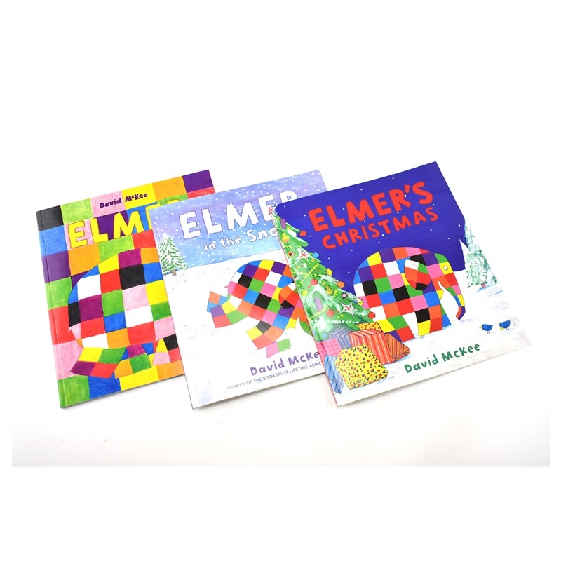 The Elmer Christmas Collection 花格子大象艾玛 3册盒装 经典绘本 圣诞故事图画书 吴敏兰书单 亲子读物 英文原版进口儿童图书
