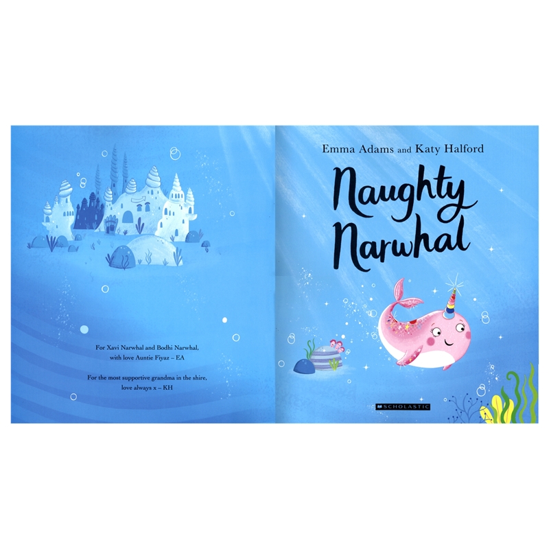 Naughty Narwhal 淘气的独角鲸 友谊善良 韵文故事绘本 亲子睡前读物 英语早教启蒙 英文原版进口儿童图书 - 图0