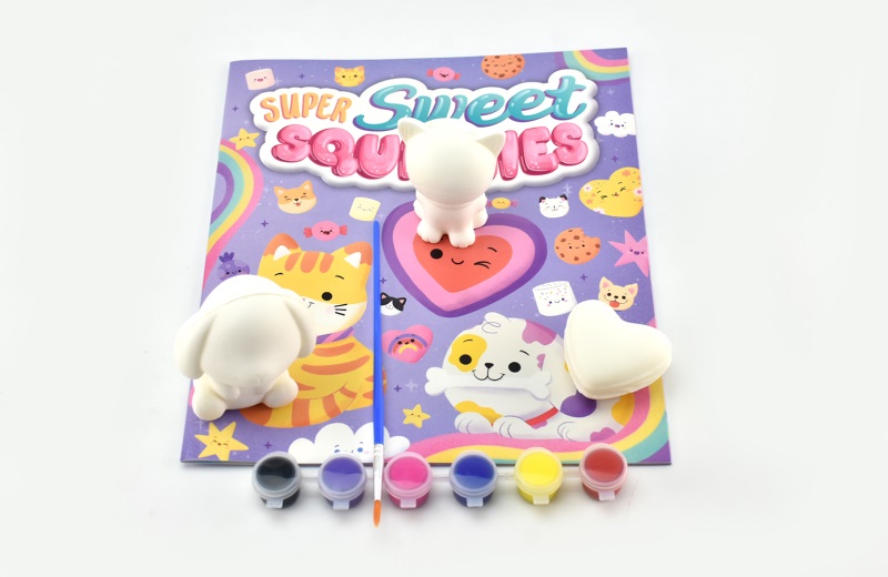 Really Cute Rock Painting Super Sweet Squishies 可爱石头绘画 可爱解压玩偶 艺术启蒙 益智活动 绘画材料包 英文原版进口图书