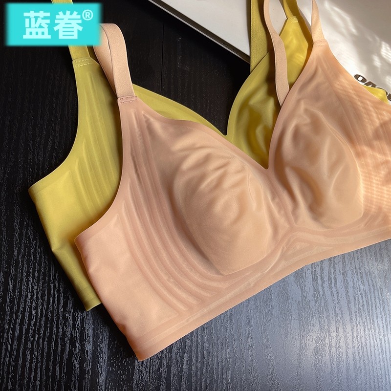 春夏超薄款大胸显小3d果冻条内衣无痕一片式睡眠缩胸收副乳文胸罩,淘宝优惠券,粉丝福利购,淘宝优惠卷