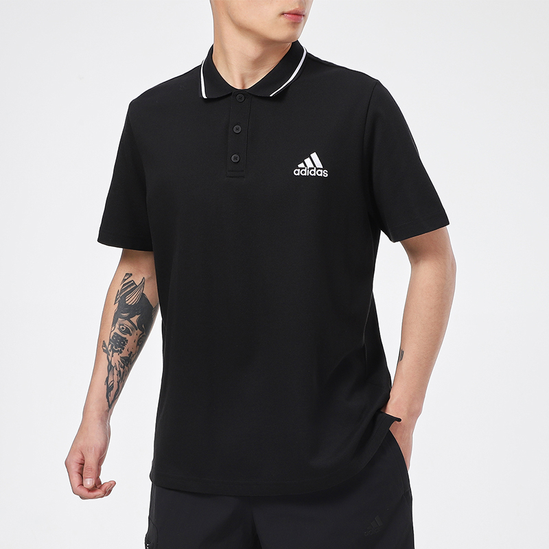 Adidas阿迪达斯短袖男2022夏季polo衫运动翻领半袖休闲T恤GK9027 - 图1