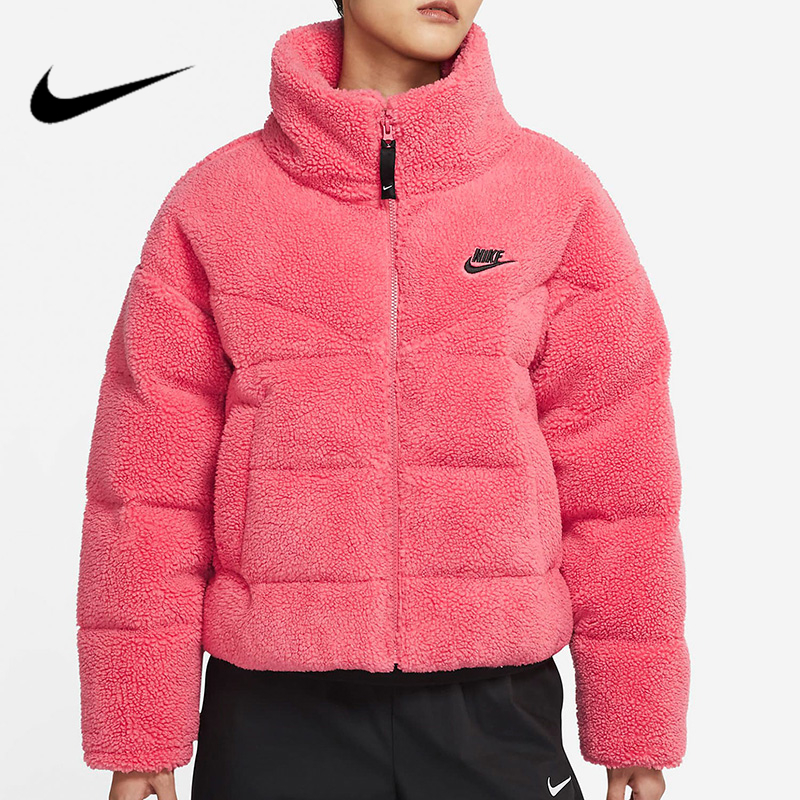 Nike耐克正品羽绒服女子立领短款休闲保暖夹克加厚外套DD4655-715