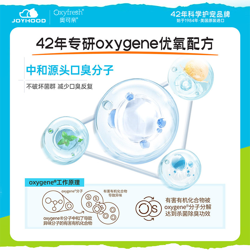 Oxyfresh奥可亲宠物洁齿水猫咪狗狗漱口水去口臭结石可食用473ml