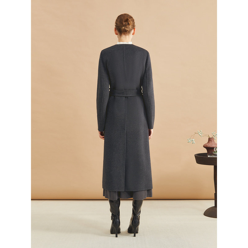 【桑蚕丝+山羊绒】YINER音儿女装冬季时尚羊毛双面毛呢大衣外套,淘宝优惠券,粉丝福利购,淘宝优惠卷