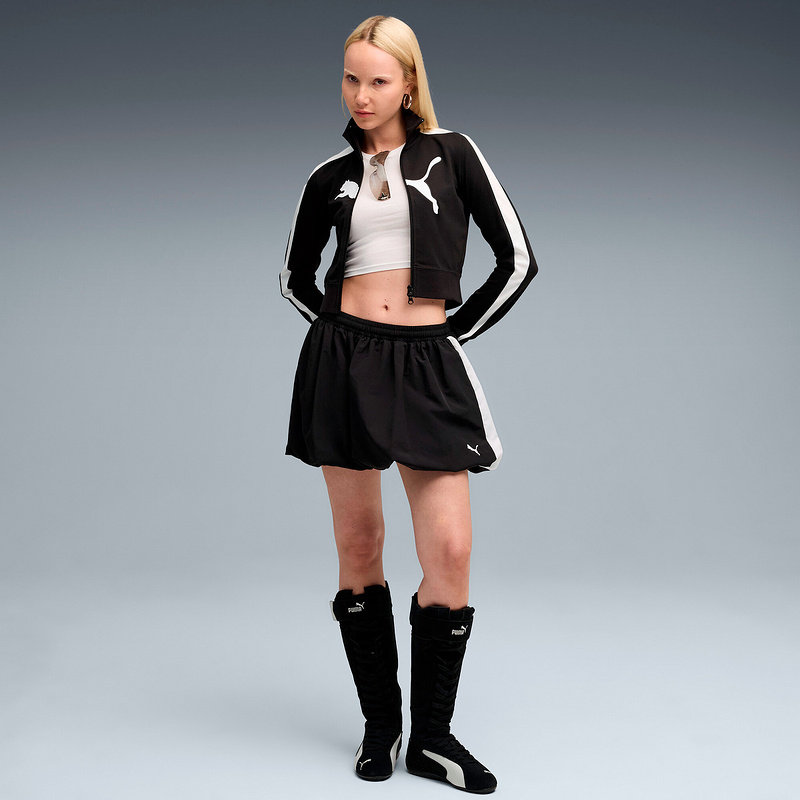 PUMA彪马短款修身夹克2025秋女T7拼色高腰潮流针织外套 634052-01,淘宝优惠券,粉丝福利购,淘宝优惠卷