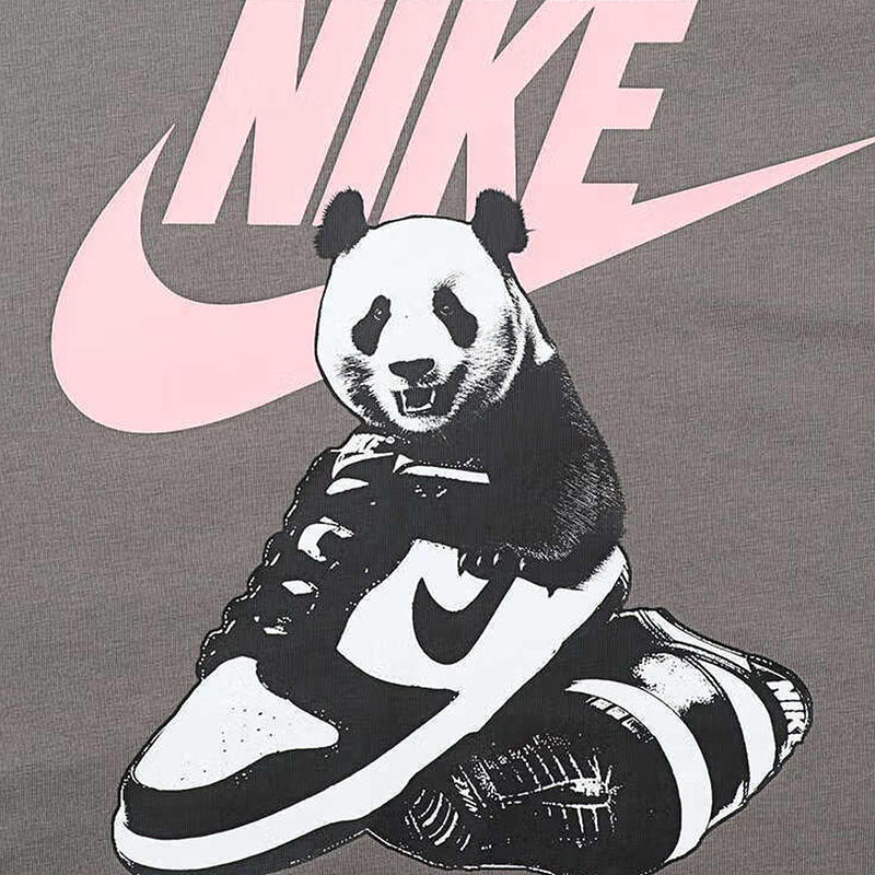 Nike耐克短袖男夏季黑白DUNK熊猫印花透气圆领运动T恤HQ9245-289 - 图2