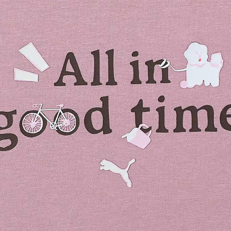 PUMA彪马短袖女装2025夏新款运动服休闲透气圆领短款T恤634798-65 - 图2