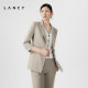 Langzi 2024 ແບບ summer ໃຫມ່ sleeve three-quarter slim waist one-button professional wool suit jacket for women