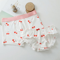 Couple panties a man and a woman passionate cute sexy ice silk traceless pure desire style couple style underwear 2022 new model