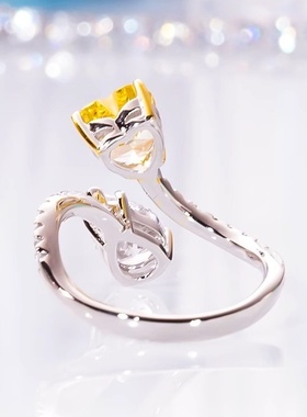 chinpin18K金时尚爱心水滴戒指