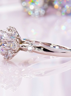 chinpin莫桑钻葵花戒指