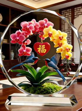 花鸟桌面摆件氛围感送好礼装饰品