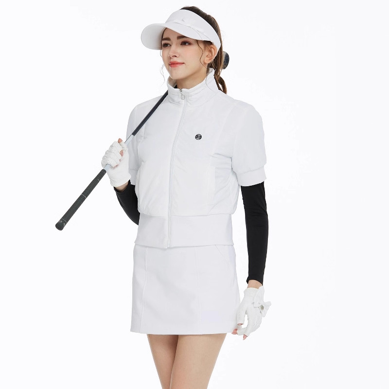 BG新款高尔夫外套女装秋冬加厚半袖夹棉夹克修身显瘦保暖球服上衣,淘宝优惠券,粉丝福利购,淘宝优惠卷