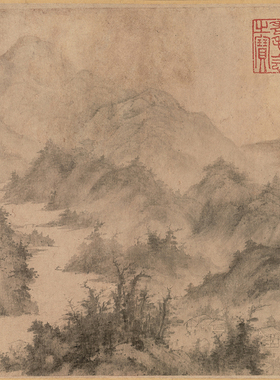 北宋李公麟潇湘卧游图山水画图卷