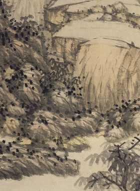 明沈周魏园雅集图古画复制品挂画