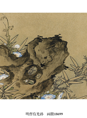 明曹有光孙杕画册花鸟画