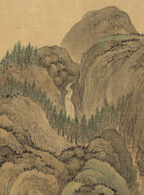 清恽寿平湖山春暖图山水画仿古画