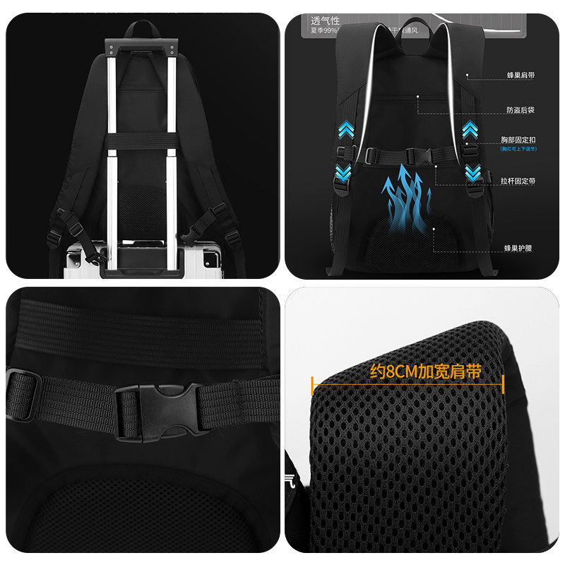 2026新款双肩包男士商务休闲旅行防水大容量通勤学生书包电脑背包,淘宝优惠券,粉丝福利购,淘宝优惠卷