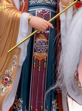 合成汉白玉碧霞元君神像家用摆件