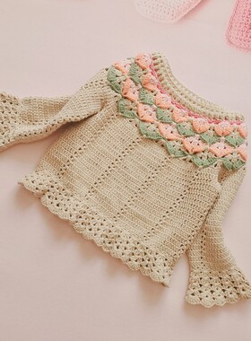 纽琅坊手工diy女宝宝毛衣材料包