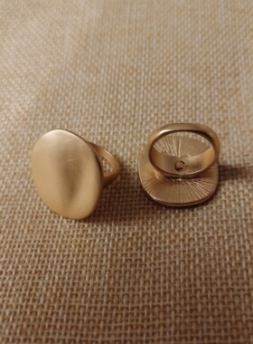 青岛外贸饰品指环朋克风潮流时尚简约个性凹凸面不规则无光金戒指