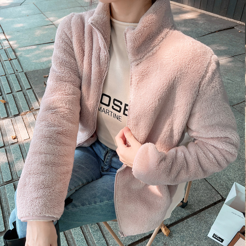 摇粒绒男女2022新款春秋开衫抓绒衣 洛巧卫衣/绒衫