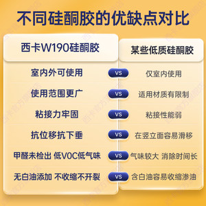 sika西卡w190中性硅酮结构胶强力建筑外墙防水门窗专用耐候密封胶