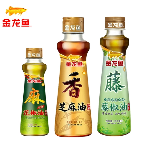 Золотая арагона с кунжутным маслом маленькая бутылка -загруженная кунжутное масло Комбинирование масла ротанного перца приправы холодные овощи холодный овощ
