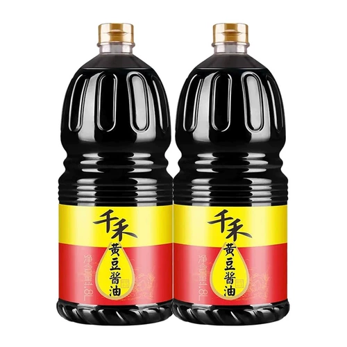 千禾 Соевый соевый соус 1,8 л. Большой бутилированные домохозяйки.