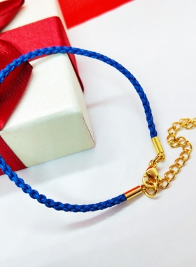 小孔串珠本命年红绳