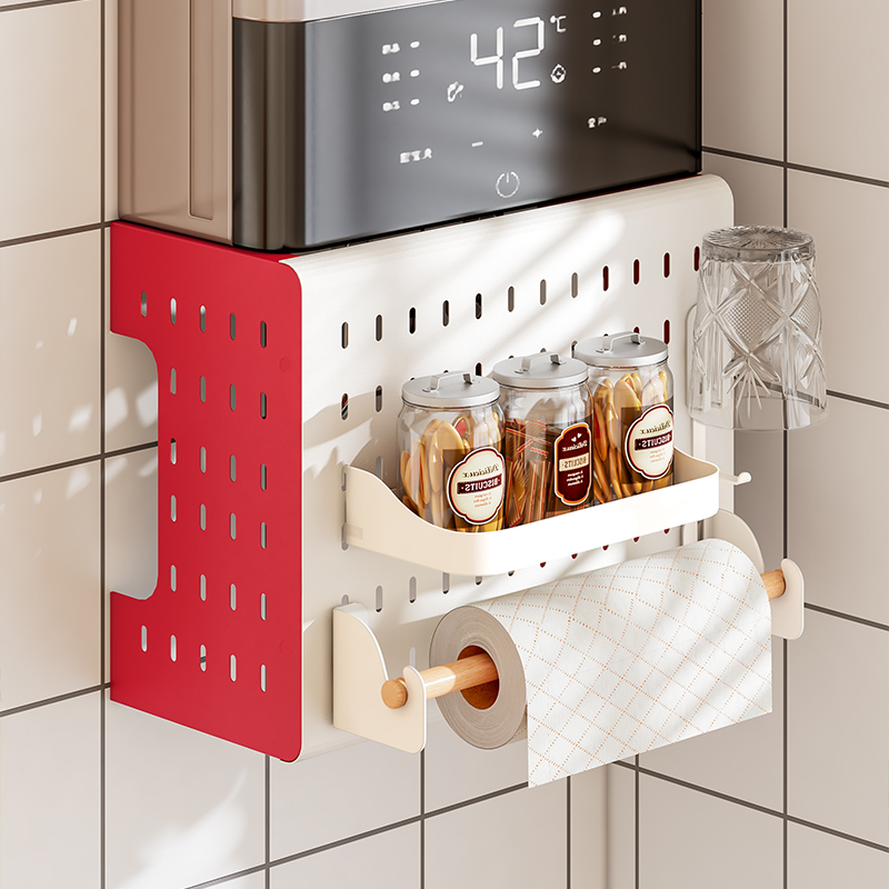 燃气热水器管道遮挡罩壁挂下方遮丑锅炉灶厨房上墙置物架洞洞板,淘宝优惠券,粉丝福利购,淘宝优惠卷