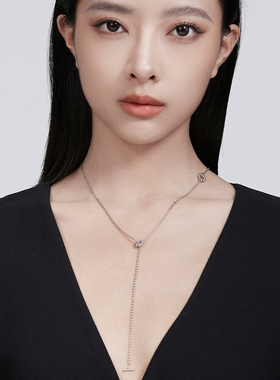 mistovaY字链锁骨链项链毛衣链