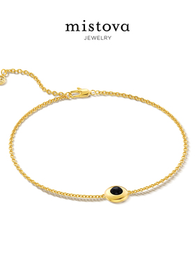 小宇宙黑玛瑙锁骨链s925银