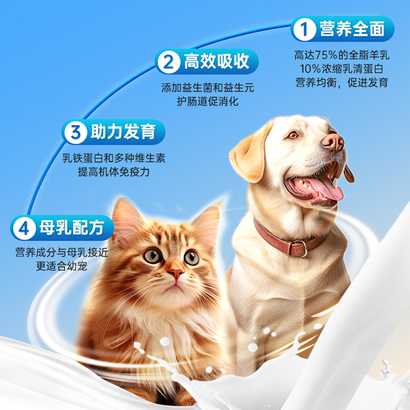 强生宠儿宠物羊奶粉幼猫咪补充营养狗狗金毛泰迪成犬新生幼犬专用